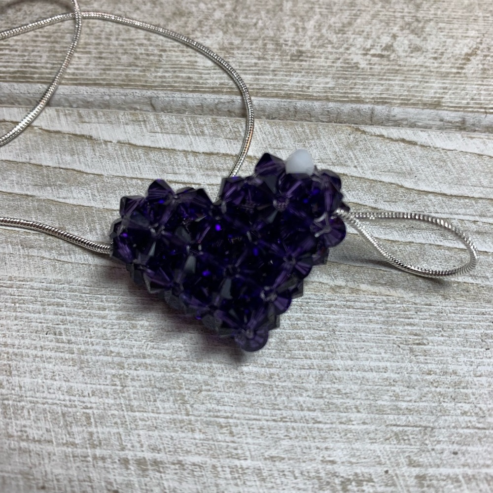 Handmade Swarovski Crystal  Purple Velvet” Pendant
